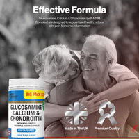 Vit Direct - Glucosamine, Calcium & Chondroitin (with MSM Complex) - 120 Triple Action Capsules - Joint Care Supplement - Supports Joint Health - Designed to Reduce Joint Pain