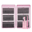 SIISTAS Fluffy Individual Eyelashes Kit 546Pcs Clusters Lashes 60D+80D+100D D Curl Thick Lash CLusters with Lash Bond and Seal Tweezers DIY Lash At Home Look Like Eyelash Extensions(60+80+100kit)