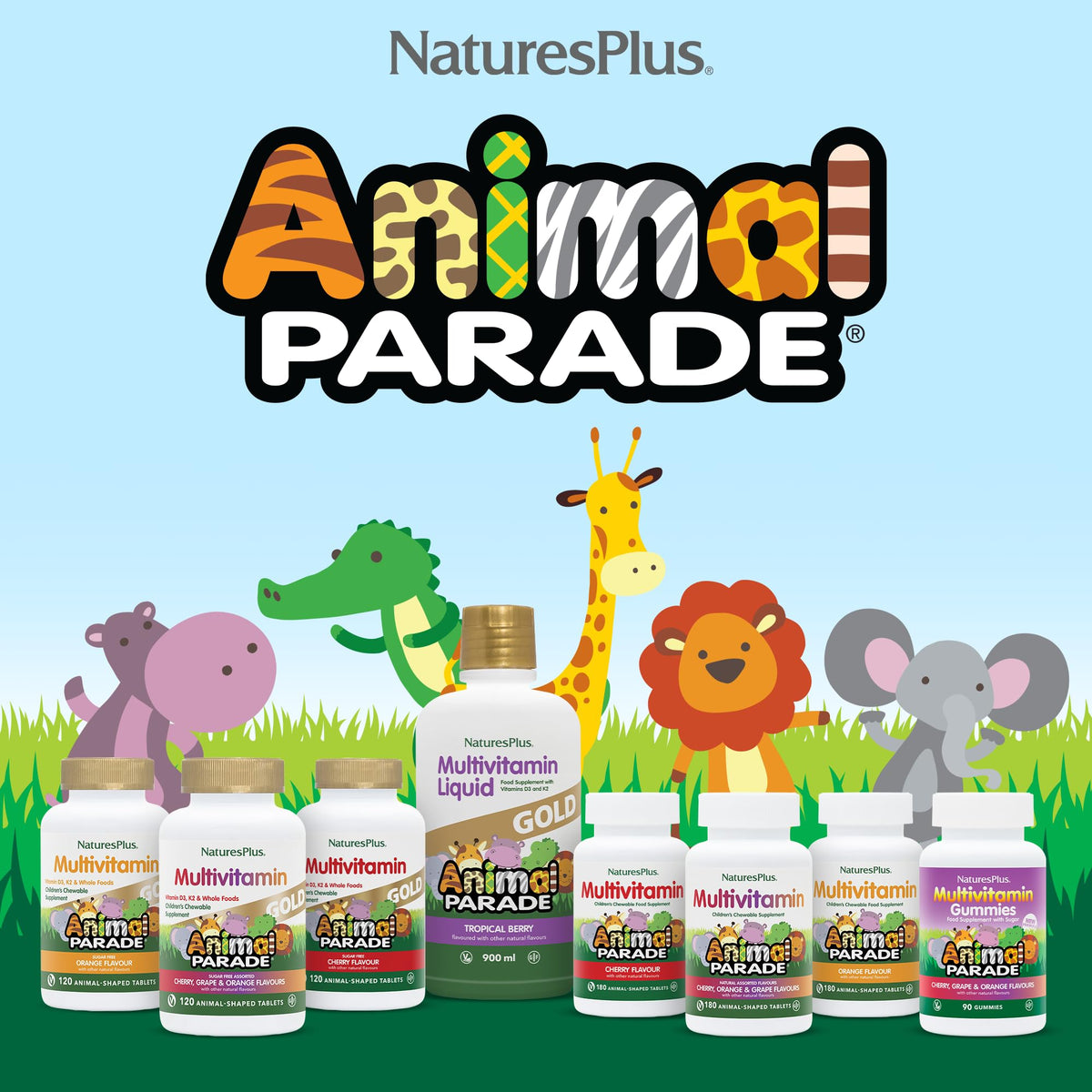 Nature's Plus NaturesPlus Animal Parade Kids Gummies - All Natural Gummies Multivitamin for Children - Gluten Free, Vegetarian, Non GMO - 90 Gummies