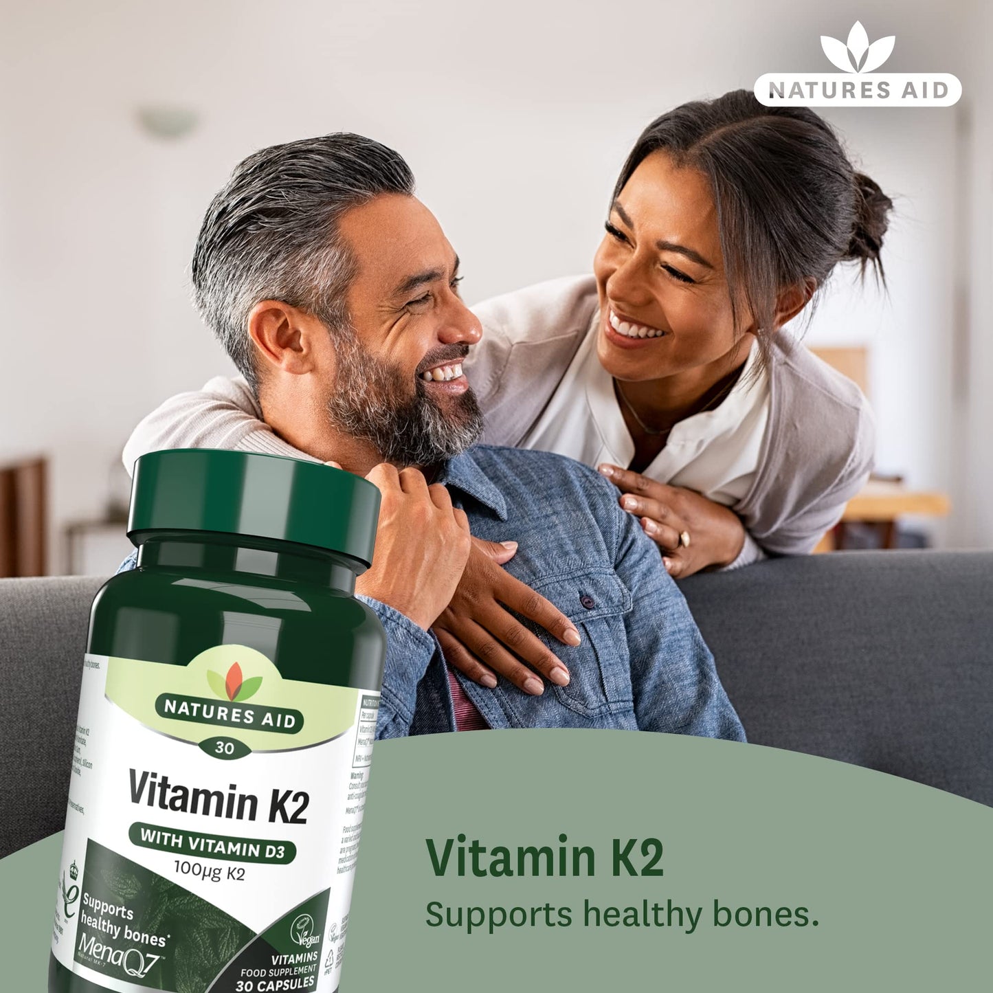 natures aid Natures Aid Vitamin K2 Capsules - Pack of 30