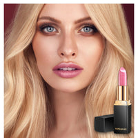 HAORQEE Pink Lipstick, Glitter Metallic Shimmer Lipsticks, Colour Changing Long Lasting Non-stick Cup Bright Pink Moisturizing Waterproof Sparkle Gift for Women Girls