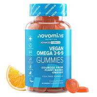 novomins Omega 3 6 9 Gummies |60 Vegan Omega 3 | Heart, Brain & Eyes | Novomins