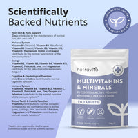 Nutravita Multivitamin Tablets for Women & Men - 365 Vegan Tablets - 1 Year Supply of Multivitamins - Immune System Support - Multi Vitamins - 26 Essential Active Vitamins & Minerals - Made in the UK