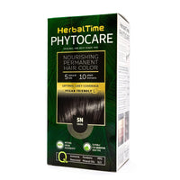Herbal Time Phytocare Permanent Hair Dye Color Cocoa 5N | Professional Natural Hair Dye Kit | Nourish and Protect Your Hair | Ammonia, PPD and SLS Free | 124.5 ml