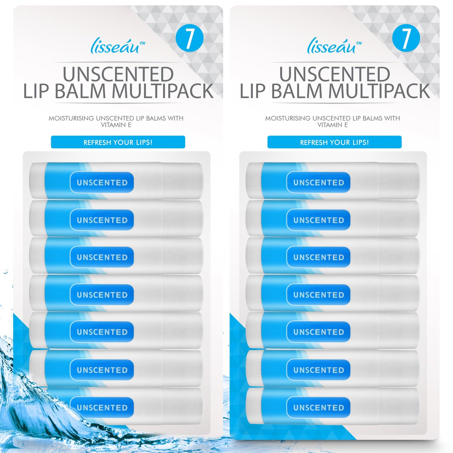 SOL 14pk Lip Balm Multipack - Unscented Lip Balm Stick With Vitamin E