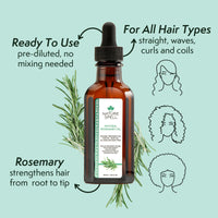 Nature Spell Hair Growth Travel Set, Includes Rosemary Oil, Shampoo & Conditioner, Nourishing & Strengthening, Vegan, Set of 3