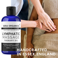 Lymphatic Drainage Massage Oil – Arnica, Coconut & Essential Oils for Detox, Circulation & Post-Surgery Recovery – Supports Lipoedema, Swelling & Massage Therapy – 100ml | Sera Organics