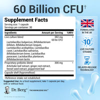 Dr. Berg Nutritionals Dr. Berg Bio Cultures Complex Probiotics with Prebiotics | 60 Billion CFU | Prebiotic and Probiotic Supplements with Lactobacillus and Bifidobacterium Strains