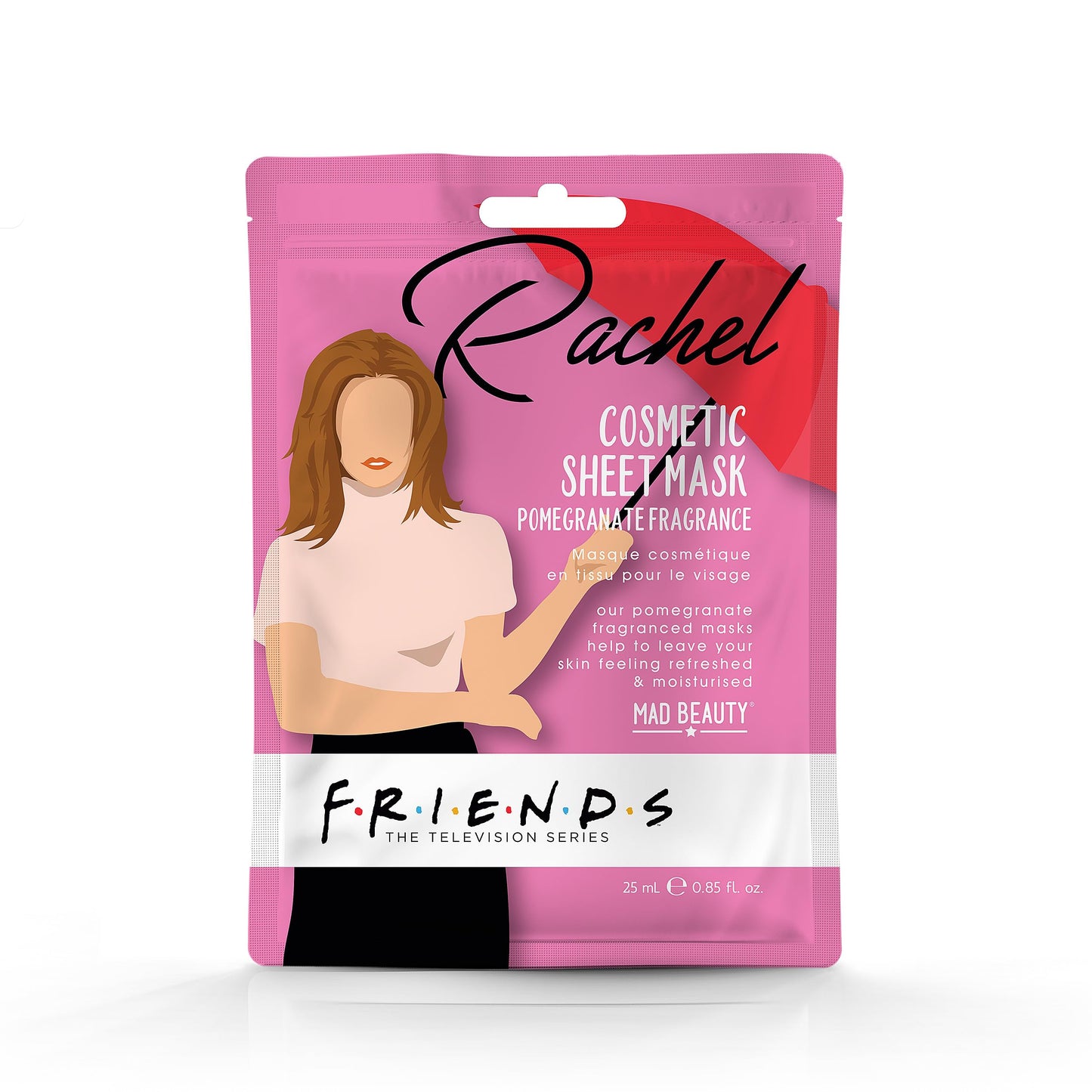 MAD Beauty MAD BEAUTY Friends Sheet Face Masks Booklet (Pack of 4) | Bromance, Monica, Phoebe, Rachel | Coconut, Raspberry, Black Tea, and Pomegranate