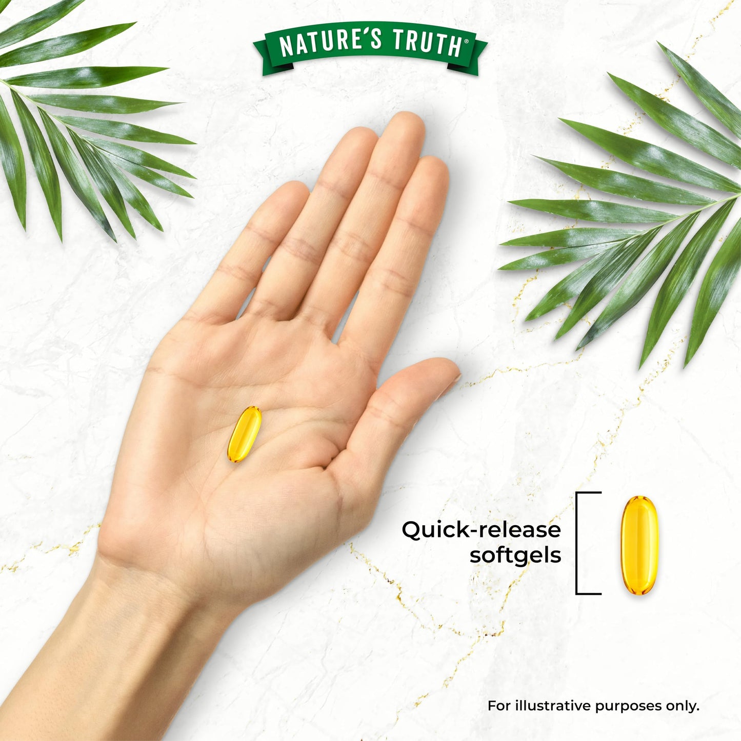 Nature's Truth Cod Liver Oil 1000mg - 60 Softgels - with Vitamin D & A