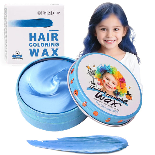 MIFANYO Temporary Hair Color Wax Green for Kids, Washable Colored Hairstyle Dye Mud, Disposable Instant Styling Pomade for Girls Boys Youth, DIY Coloring Gel Cream for Women Men Cosplay Halloween Party