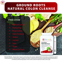 SH SHAKRA HEALTH Ground Roots: Natural Colon Cleanse. Strong Colonic Flush Herbal Blend for Deep Bowel, Gut Health, Intestinal Congestion, Constipation & Support | Shakra Health