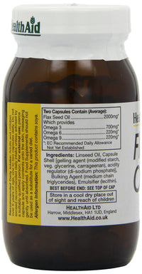 HealthAid Flaxseed Oil 1000mg - 60 Capsules