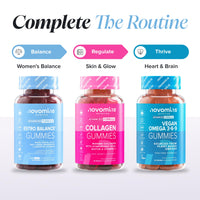 novomins Estro-Gummies | 60 Gummies | Maca Root, Kale Extract | Novomins