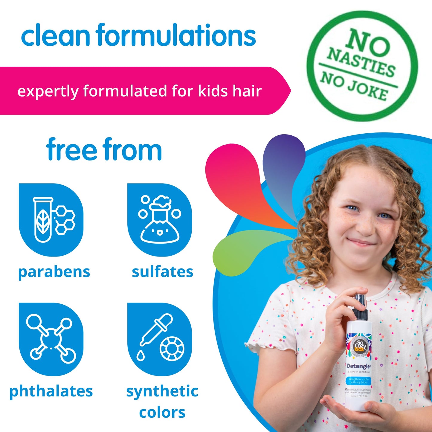 SO COZY SoCozy Detangler For Kids Hair | Strengthen and Soften | 5.2 fl oz | No Parabens, Sulfates, Synthetic Colors or Dyes
