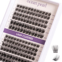 ocean pearl Ocean Pearl Cluster Lashes 144Clusters Individual Eyelashes 10-16mm Eyelash Extensions Natural Lash Clusters Long Lasting D Curl Eyelash Clusters DIY Lash Extensions for Beginners at Home-DM23