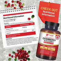 PH PROWISE Healthcare Triple Strength Cranberry 30,000mg Added with Vitamin C - 180 Vegan Tablets I UTI Support for Women I Easy to Swallow Tablets I Made in The UK by Prowise Healthcare