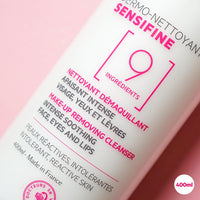 SVR SENSIFINE Soothing Ultra-Gentle Face, Eyes & Lips Cleansing Milk / Makeup Remover for Sensitive, Reactive Skin, 9-Ingredient Minimalist Formula, 400ml