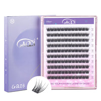 GAQQI Cluster Lashes 12mm Individual Lash Clusters 120Pcs C Curl 12 mm Eyelashes Diy Eyelash Extensions Soft Eyelashes Natural Look False Lashes At Home(GQ03-C 12mm)