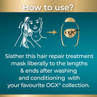 OGX Rescue Fusions Intense Repair & Strength Hair Mask, Infused with Coconut Oil, Keratin and Advanced Hair Technology, Clinically Proven to Visibly Repair Hair in One Use, 285ml