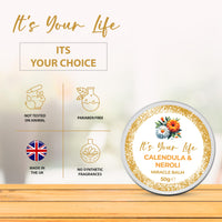 It's Your Life Miracle Balm, Calendula balm, Natural Skincare, as a, Wound Healing Cream, Scab Healing Cream, &, Burn Cream Healing Anti Scar. 50 grams of, Calendula Cream, its Natures, Wonder Balm, for, Dry Skin