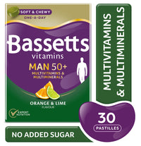 Bassetts Vitamins Bassett's Vitamins Man 50+ Multivitamins & Multiminerals Orange & Lime 30's