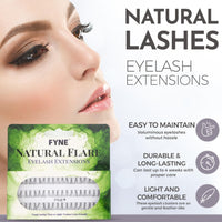 FYNE Natural Eyelash Extensions (Pack of 4, 8mm - Short)