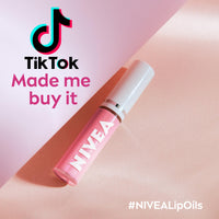 NIVEA Candy Pink Lip Oil (5.5ml), Moisturised Lips With 100% Natural Oils Including Jojoba Oil, Long Lasting and Non-Sticky Lip Gloss