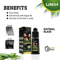 Generic Professional Aloe Vera Natural Black Hair Colour Organic Shampoo cleanser Haircare Cleansing Comfort conditioner -Natural Black Colour