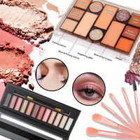 proamate Proamate All in one Makeup Set, Cosmetic Make Up Starter Kit With Storage Bag Portable Travel Make Up Palette Eyeshadow Foundation Lip Gloss Makeup Gift Set for Teenage & Adults(Kit A001)