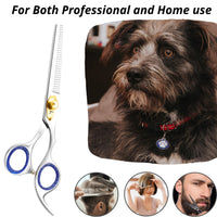 Wish Beauty Glamified – Professional Hair Thinning Scissors, Texturizing Shears for Hairdressing, 7 Inch Overall Length with Fine Adjustment Tension Screw – Japanese Stainless Steel (7" Thinning)
