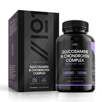 ALPHA01 Glucosamine & Chondroitin Complex - with MSM, Boswellia, Rosehip, Ginger & Turmeric - Made from Pasture Raised, Grass-Fed Bovine - Non-GMO, 180 Capsules