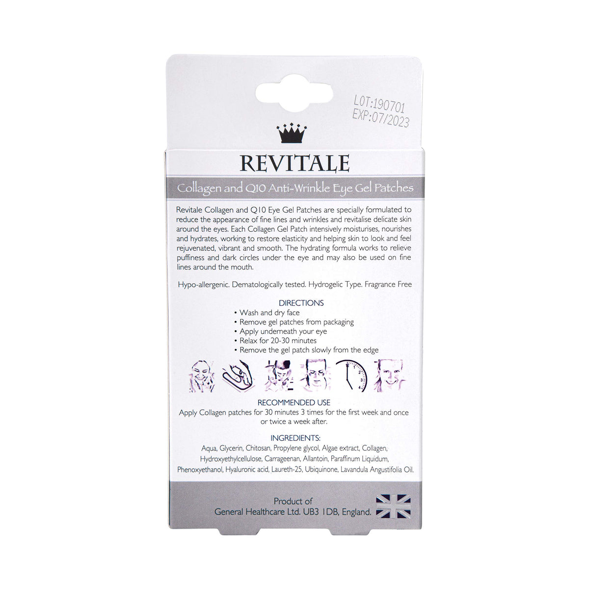 Revitale Collagen & Q10 Anti-Wrinkle Eye Patches (50 Pairs)
