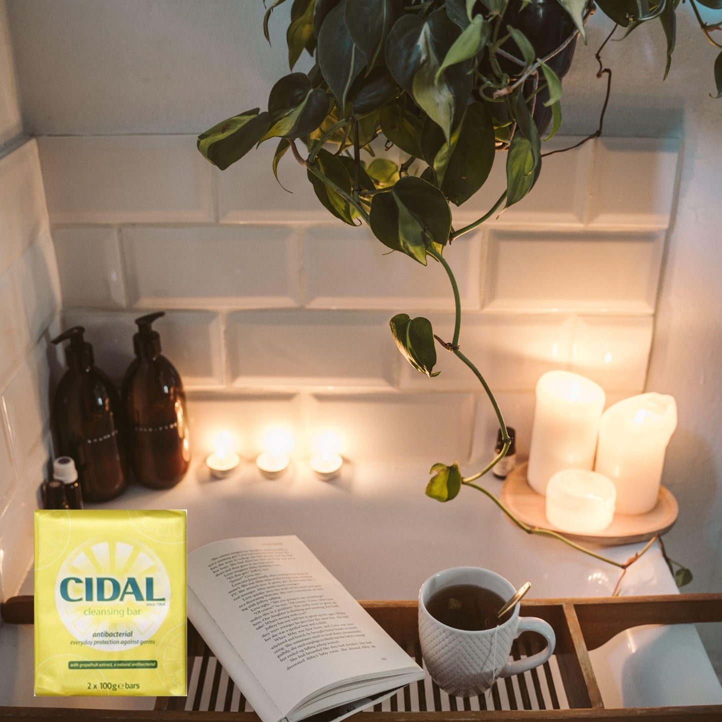 Cidal CIDAL Antibacterial Soap with Grapefruit Extract - 2 x 100g Bars