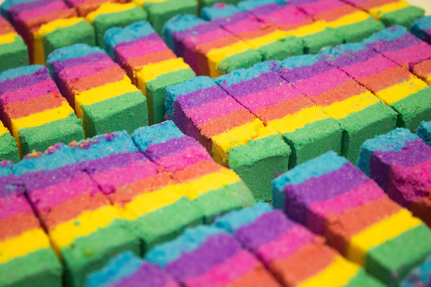Tub's bath bombs Rainbow Colourful Bath Rocks Bath Bombs Green Blue Yellow Red Purple Fizz Vegan Approved Pride Made in UK by Tub's Bath Bombs