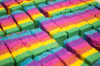 Tub's bath bombs Rainbow Colourful Bath Rocks Bath Bombs Green Blue Yellow Red Purple Fizz Vegan Approved Pride Made in UK by Tub's Bath Bombs