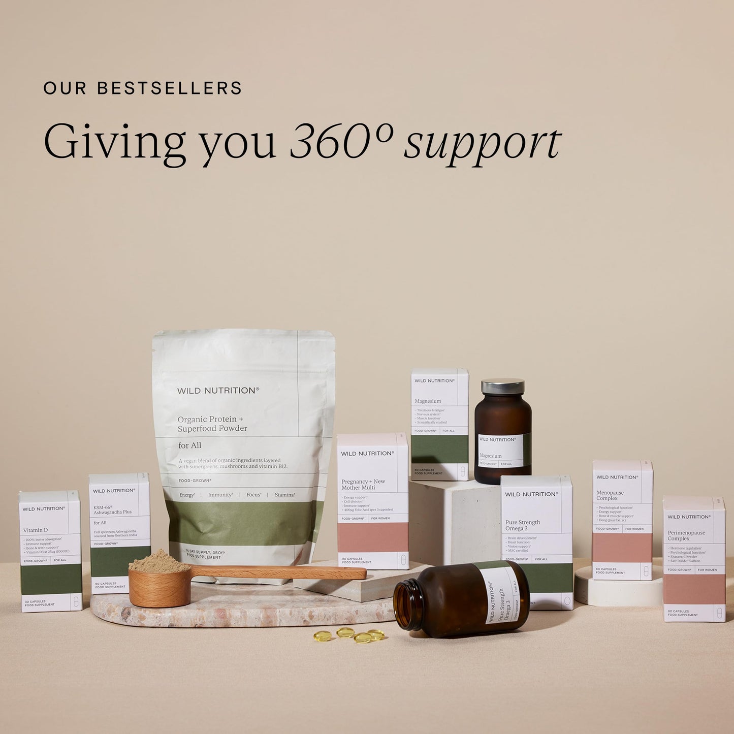 Wild Nutrition WILD NUTRITION Food-Grown® Endo Support | Endometriosis Supplements | Magnesium & Iron for Energy Support | Vitamin B6 & Zinc for Antioxidant & Immune Support