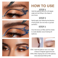 Mikloven New 4 Tip Eyebrow Pencil, Magic Liquid Microblade Brow Pen, Waterproof Long-Lasting Light Brown Brow Tint, Natural Hair-Like Strokes for Defined Contouring Brows Includes Eyebrow Razor