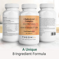 Theonia Cholesterol Complex Supplement - with Plant Sterols & Pine Bark Extract - Advanced Cholesterol Support - 90 Tablets/30 Servings - Non-GMO, Vegan