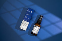Q+A Retinol Facial Serum, with Bisabobol and Squalane to sooth the skin whilst delivering youth-boosting benefits, targets fine lines, renews uneven skin tone, and leaves skin feeling smooth, 30ml
