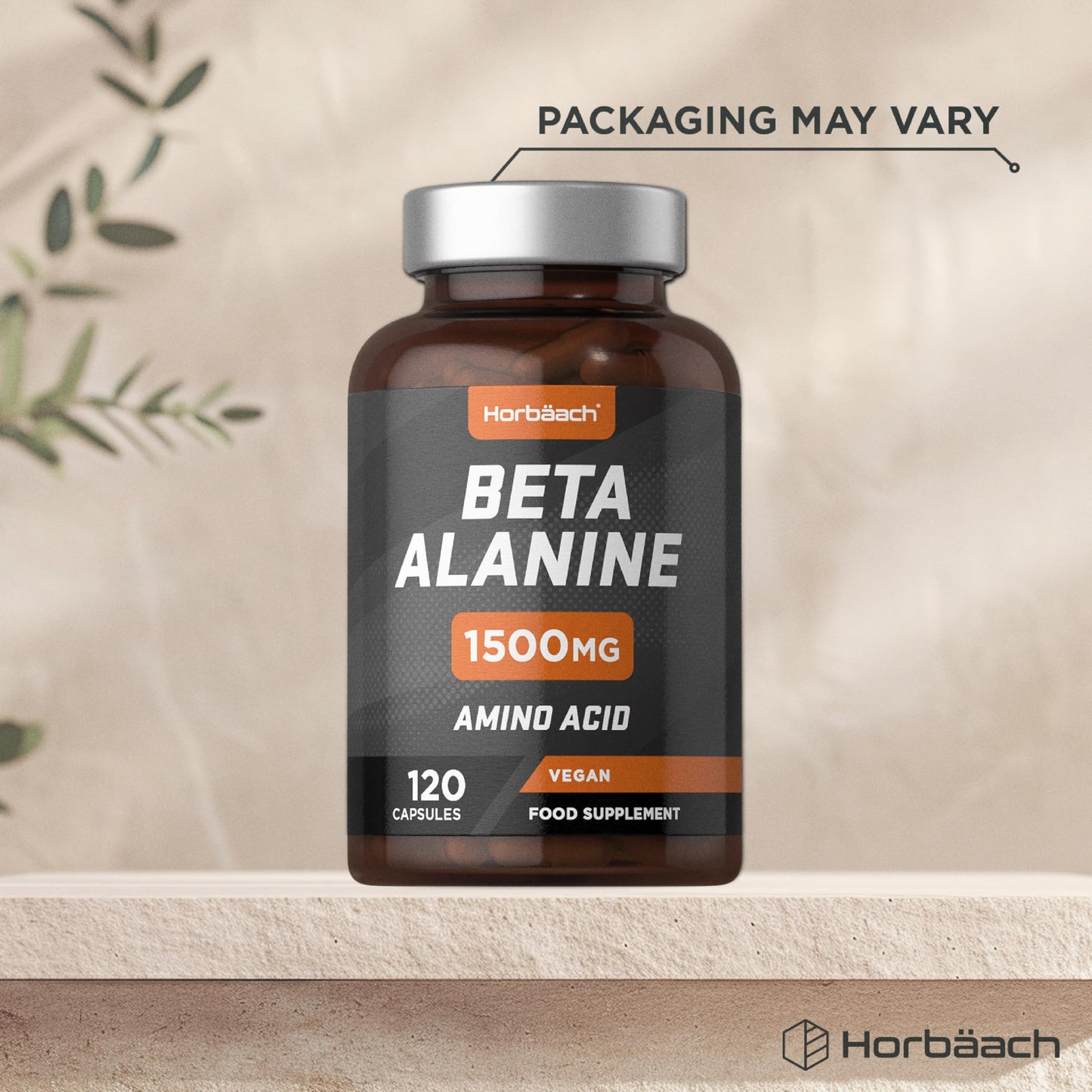Horbäach Beta Alanine 1500mg | 120 Vegan Capsules | Premium Amino Acid Supplement for Men & Women | by Horbaach