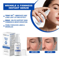 Serum Instant Firmness Results for Face | Intensive Lifting and Firming with TENS'UP™ and DMAE - Immediate and Long Last Lifting | Moisturizes and Visibly Reduces Lines & Wrinkles | by Brightcare