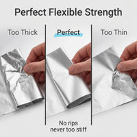 ReadySteadyServe Nail & Hair Silver Foil, Aluminium Hair Foil Roll for Hairdressing and Beauty. Hair Highlighting, Bleaching, Coloring, Salon, Modeling, Cosmetic. Use for gel removal, wraps 30m x 10cm