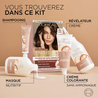 Mixa L'Oréal Paris - Permanent Hair Colour Kit - Ammonia Free - Covers 100% White Hair - Excellence Cream Universal Nudes - Shade : Universal Blonde (7)