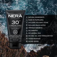 Nera Pantelleria NERA Pantelleria High Protection SPF 30 Sunscreen Lotion: Water-Resistant Sunscreen with UVA & UVB Filters. Prevents Dehydration & Skin Aging. 50ml for Men and Women