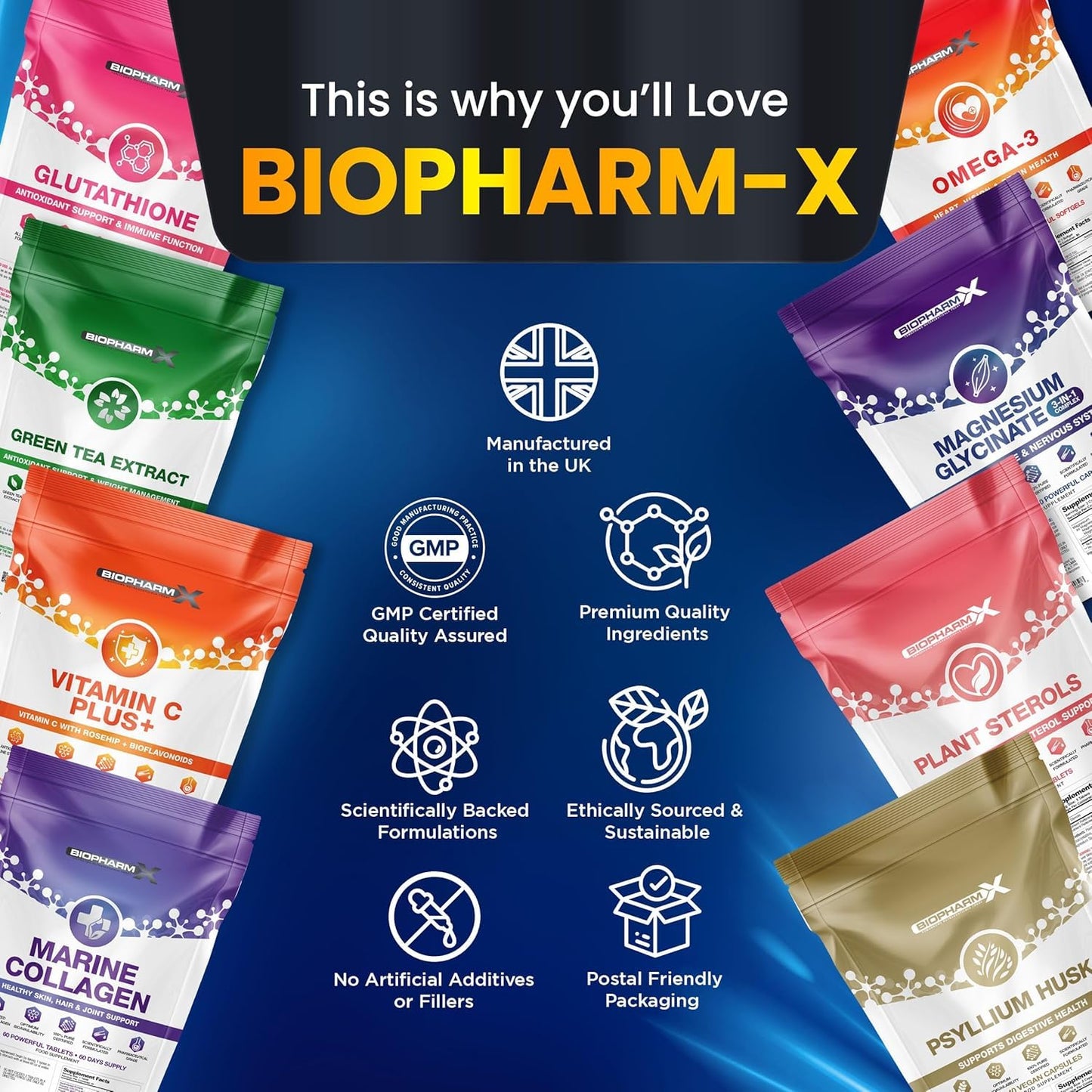 Biopharm-X Vitamin D3 & K2 MK7 5000IU / 100µg - 120 Easy to Swallow Tablets (4 Month Supply) High Strength D3 and K2 Supplement - Manufactured in The UK by BioPharmX