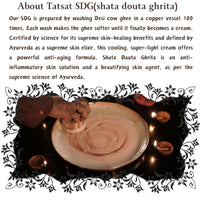 TATSAT - WELLNESS THROUGH AYURVEDA Shata Dhauta Ghrita 100 Times Washed Ghee Anti Aging Nourishing Cream Removes Stretch Marks - 30gms (Rose)