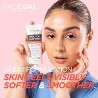 PROCOAL Australian Pink Clay Face Mask Beauty 70ml by Procoal - Skincare Face Mask Targets Pores & Brightens, 100% Recyclable Packaging, Vegan Clay Mask, Cruelty-Free - Made in UK