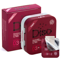 OQO Diso Vitamin D3 K2 - (Pack of 2) 60 Oral Dissolvable Strips, Vitamin D3 (10mcg) and K2 (75mcg), High Strength Bone Health Supplement with Fast Absorption Calcium, Gluten Free (Raspberry)